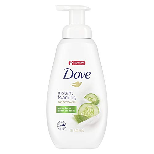 Dove Shower Foam Scent Green Tea In 13.5 Oz Twin Pack, Cucumber, 2 Count, Pack of 2
