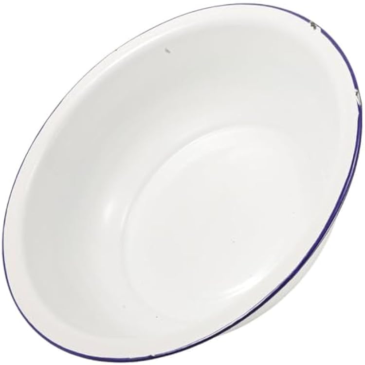 Enamel Wash Basin 32cm Large Enamel Mixing Bowl Face Washing Basin ware Salad Bowl Soup Bowl Sourdough Bowl Footbath