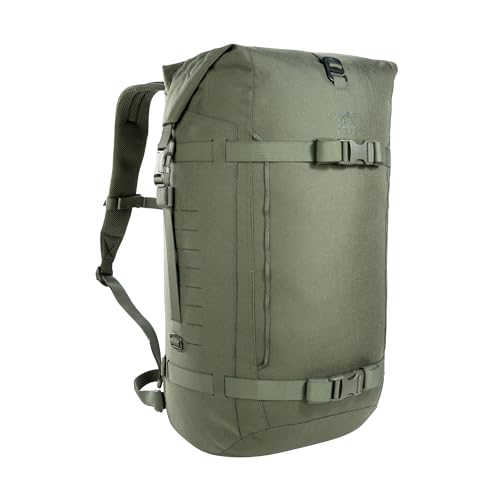 Tasmanian Tiger Sentinel Waterproof Backpack 35L Roll-Top Cordura 500D Nylon Bag with Laser-Cut MOLLE - Olive