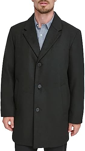DOCKERS Mens Henry Wool Blend Top Coat Regular and Big & Tall Sizes