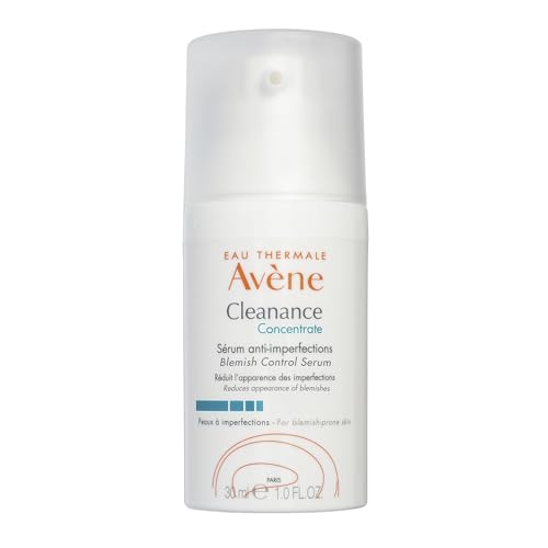 Avene Cleanance Concentrate Blemish Control Serum, clarifying water-gel, fragrance and silicone free, For acne-prone skin, airless pump, 1 fl. oz.