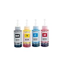 Ink Bottle 70ML Compatible with L101 L111 L130 L201 L211 L200 L655 L605 L1455 L380 L385 L383 L485 T6721 T6722 T6723 T6724(4 Color)