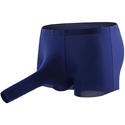 niceone Fashion Men Big Pouch Elephant Pants Boxer U-Shaped Ice Silk Mid Waist Tagless Briefs Athletic Supporter Jockstrap