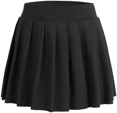 Bezioner Girls Tennis Skirt A-Line Pleated Skirt with Shorts Pocket Uniform Skort for Golf Athletic Cheerleading