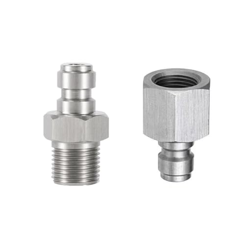 Universal PCP Paintball Air Fitting Set 18 NPT MaleFemale to 8mm Foster Quick Disconnect Adapter Stainless Steel Connector 4500psi High Pressure HPA Air Charging System Tool Fittings