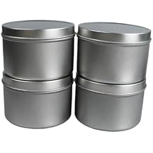 JAKOUE 4 pcs Candle Tins,8oz Metal Tins,Candle Containers for Candle Making,Arts Crafts,Storage Container,Storing Spices,80mm*60mm/3.15"*2.36"