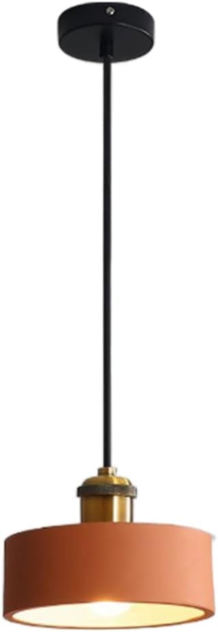 Personality Orange Lighting Fixture Nordic Minimalist Design Hanging Lamp Light Luxury Modern E26 Base Chandelier Iron Art Lampshade Pendant Light for Kitchen Island,bedroom, Hall,living Roo