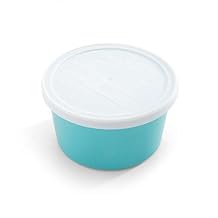 MediChoice Denture Cup, With Opaque Lid, 8 Ounce, Teal (Bag of 25)