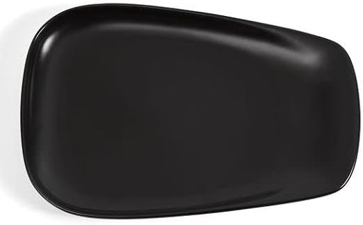 notNeutral Lino Porcelain Plate (Black, Large, Pulled)