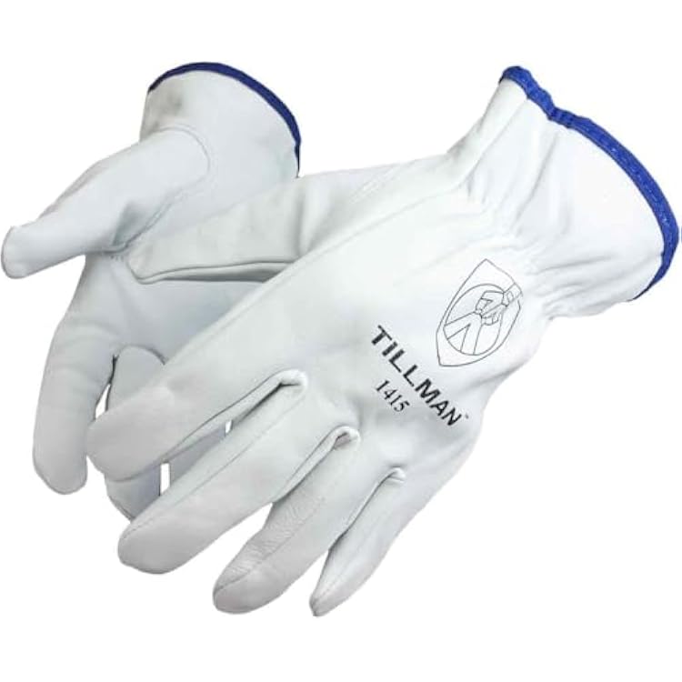 Tillman 1415 Unlined Top Grain Goatskin Drivers Gloves, Medium, White