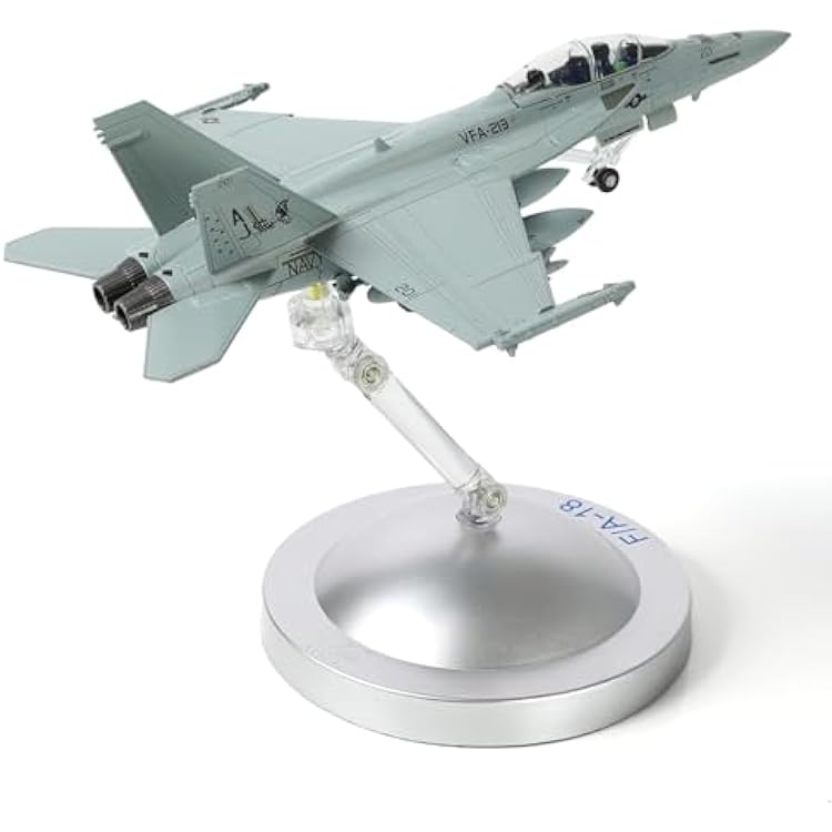 1100 Scale FA-18 Super Hornet Fighter Jet Model U.S. Navy Attack Aircraft VAF-213 Blacklions Strike Squadron Fighter Miniature Metal Diecast Airplane Model Kit with Stand for Collection