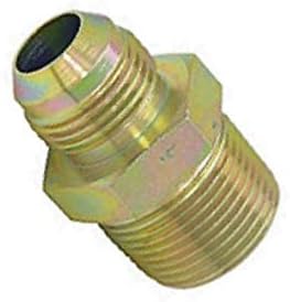 Hydraulic Fitting Steel Adapter 1/4" Male NPT to #6 Male JIC 9/16-18 AN-06