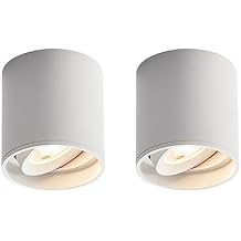 Surface Mount Cylinder Downlights Aluminum Creative Spot Light Adjustable Angle Ceiling Down Lighting Minimalist Ceiling Down Lighting Round Indoor Ceiling Spot Lamps For Museums Theater Showroo