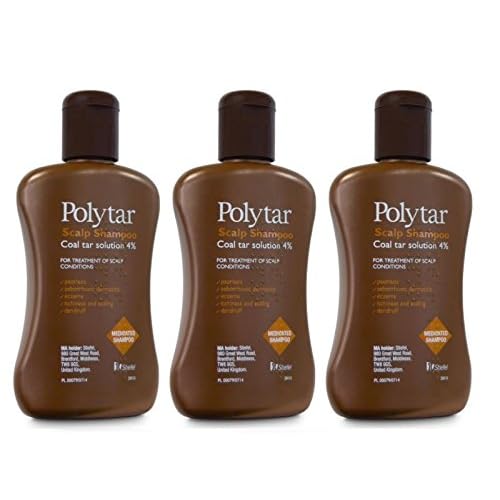 Polytar Scalp Coal Tar Shampoo 150ml - Pack of 3