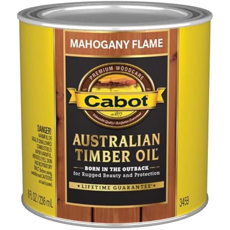 Cabot Australian Timber Oil Wood Stain and Protector, Mahogany Flame, 12 Pint