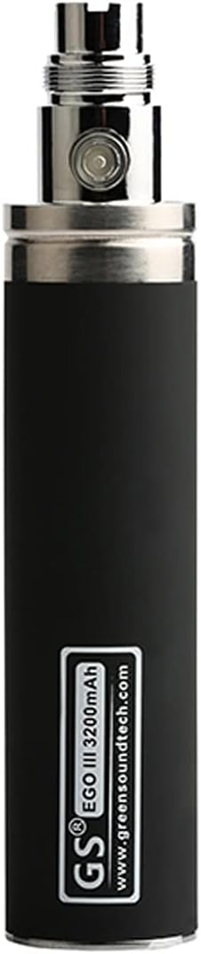 GreenSound GS Ego III 3200mAh Quality Battery E Cig Rechargeable Pen Batteries Nicotine Free Empty Device (Black)