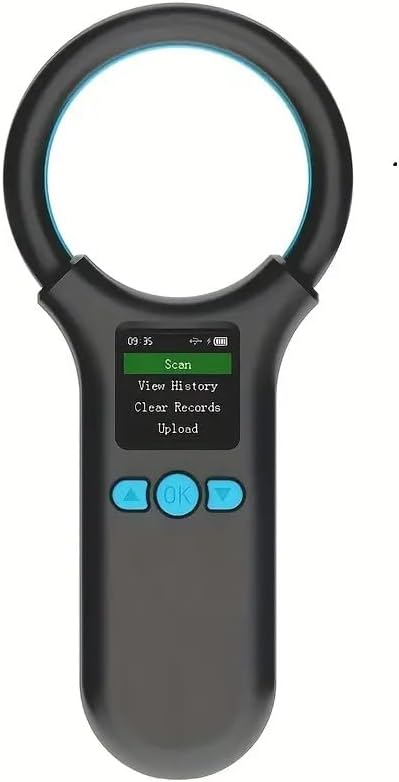W91A Pet Microchip Scanner, FDX-B & ID64 Compatible, USB/Bluetooth/2.4G Wireless Interface (Black)