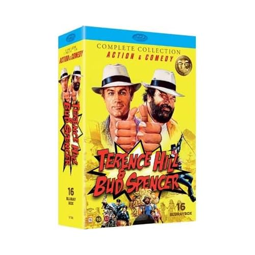 Bud Spencer & Terence Hill Complete Collection - 16-Disc Box Set ( I due superpiedi quasi piatti / Chi trova un amico trova un tesoro / Pari e dispari / Nati co [ Blu-Ray, Reg.A/B/C Import - Denm