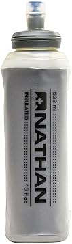 Nathan Insulated Soft Flask, Soft Flask Running Bottle, Hydration Insulated Water Bottle for Hiking, Walking, Exercise, Fits in Vests, 18oz