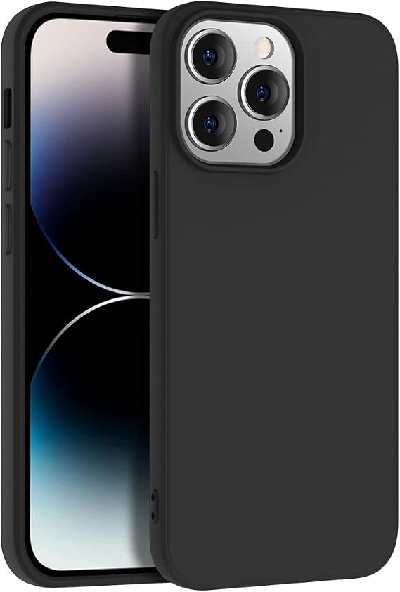 X-level for iPhone 14 Pro Max Case, Soft Silicone,Black