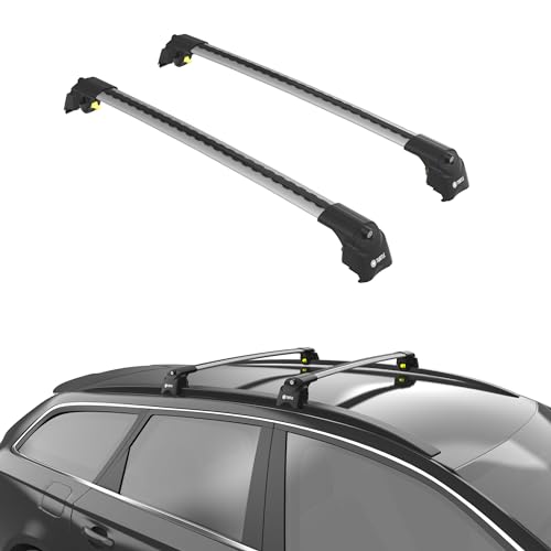 TURTLE Compatible with Volvo Xc60 2018-2024 Air2 roof Rack | Silver