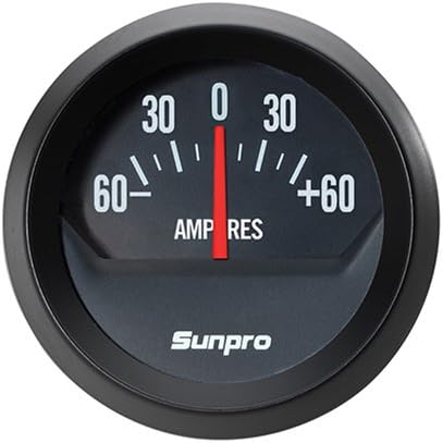 Sunpro CP8214 StyleLine Ammeter - Black Dial