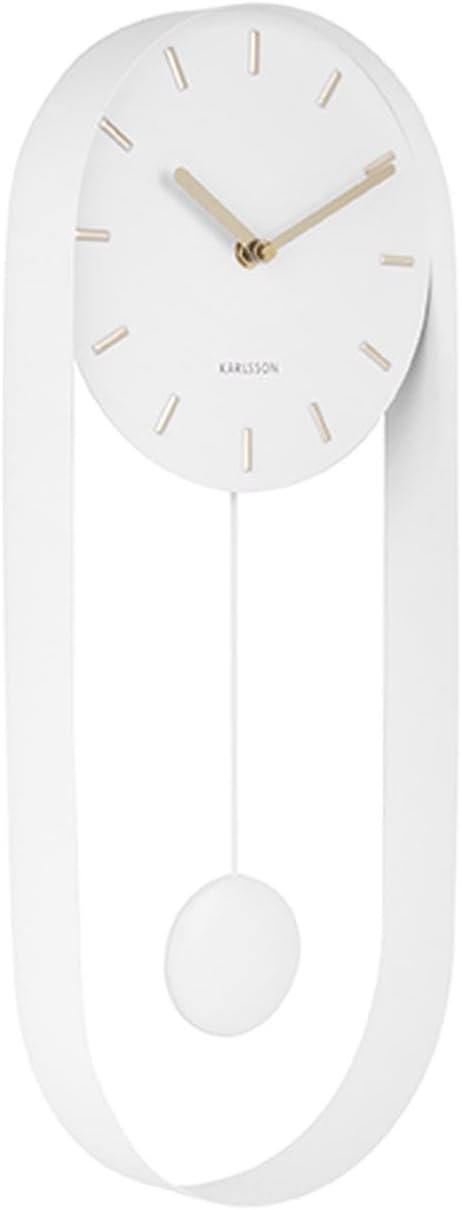 Karlsson Wall Clock Pendant in White Steel