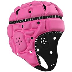 Soft Shell Padded Helmet, 7v7 Flag Football Headguard with Reflective Strips, Rugby Scrum Cap for Goalie Keeper, Hockey