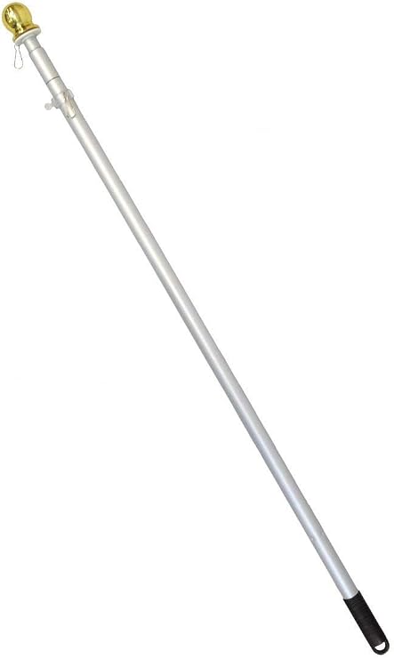 Hand-Held Telescoping Flag Pole - 6ft Adjustable Aluminum Portable