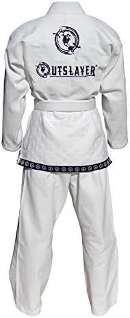 Outslayer Ju Jitsu Uniform Gi - 100% Cotton, Heavy Weight BJJ Uniform (M2)