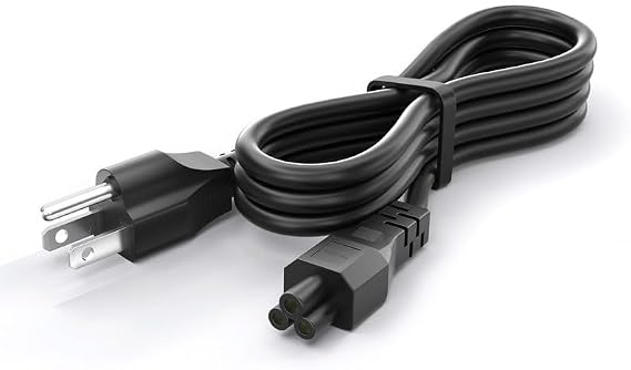 Mickey Mouse Power Cord IEC C5 to NEMA 5-15P, 3 Prong AC Laptop Charger Cable 18AWG 10A 125V, Universal Replacement Power Cord for Business Travelers, Safe Heavy Duty Cable for Lost Charger Cord