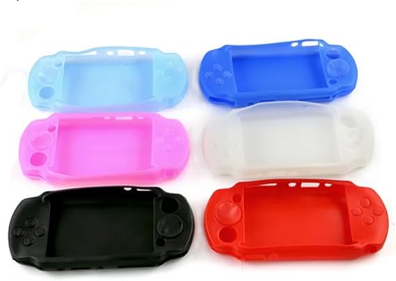 Silicone Soft Protective Cover Shell for PSP 1000 1004 1008 Console PSP1000 Body Protector Skin Case (Blue)