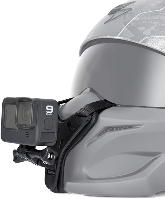 Taisioner Motorcycle Helmet Mount Chin Strap Dirt Bike Holder Mount Dirt Bike Accessories for GoPro Hero 12 11 10 9 8 7 AKASO Insta 360 Action Camera Cycling Video Record (Second Generation)