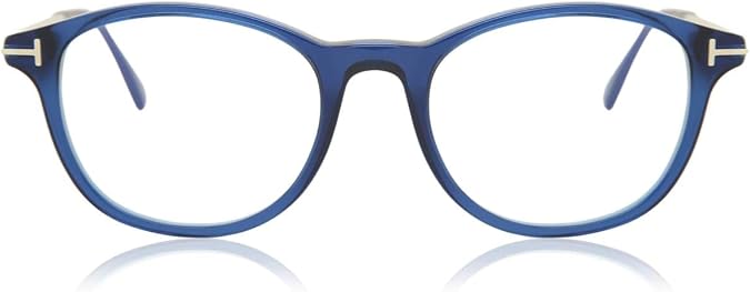 Eyeglasses Tom Ford FT 5553 -B 090 Shiny Transparent Blue, Palladium/Blue Bloc, 50-19-145