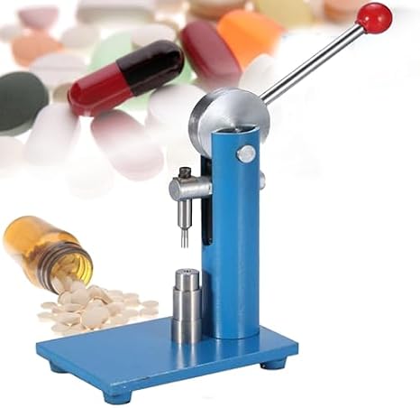 Tablet Press Machine - Manual Laboratory Powder Tablet Press Tool for DIY - Adjustable 3mm to 12mm Tablet Size, 8mm Handheld Design