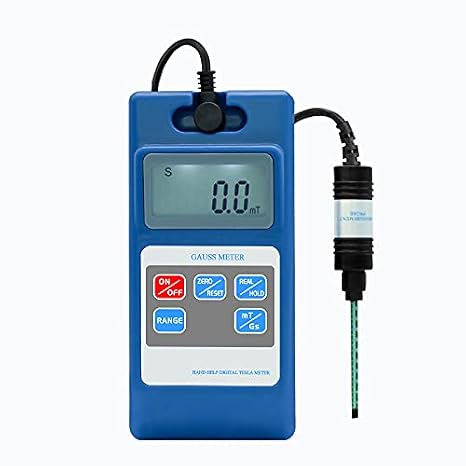 Digital Gauss/Tesla Meter WT10A - 2000mT Magnetic Field Tester with Data Hold, Peak Value, Auto Zero, mT/Gs Switch for Permanent Magnets, Motors, Speakers (Portable & Lightweight)