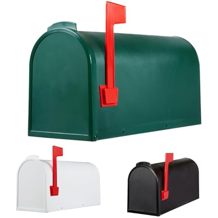 Plastic mailboxes for Outside - Weatherproof, Lightweight & Durable Mailbox - Made in Canada - 19 x 10 x 7 Green