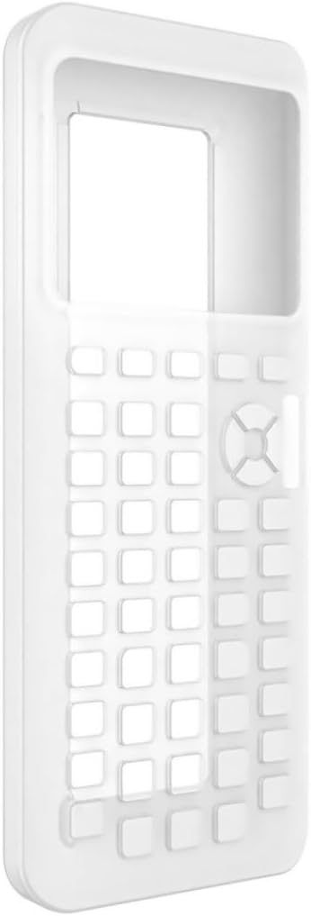Calculator Slip Protective Case White Drop Resistant Silicone Case for Texas Instruments TI-84 Plus CE Graphing Calculator Accessory