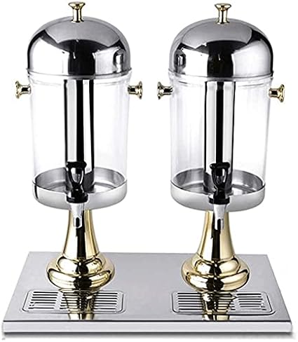 Beverage Dispenser Beverage Dispenser Beverage Vending Machine Has Two Leading Heating Drinks Juice Machine Tea Beverage Machine Stainless Steel Bucket Seat Juice Ding (Color : Silver)