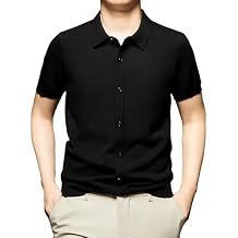 Men Small Checked Print Lapel Shirt Trendy Individuality Simple Cardigan Tops Summer Single Breasted Casual Shirts