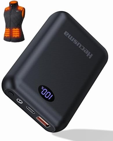 5V 7.4V 16000mAh Heated Vest Battery Pack , Battery Pack for Heated Vest Compatible with ORORO, for TODWARM, for XINSONYUEL, for Weamest, Rechargeable Power Bank for Heated VestNo for Venustas