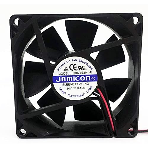 JF0825S2H-R 24V 80mm Fan, 24V 0.15A 2-Wire Cooling Fan