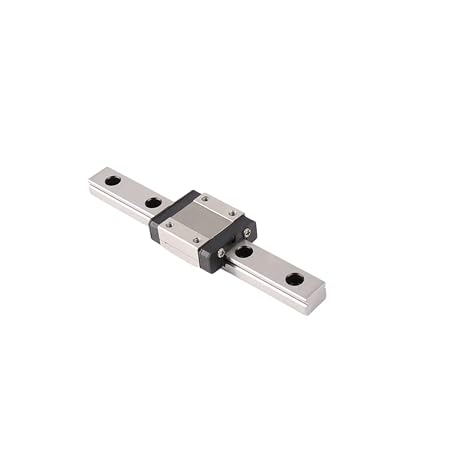 MGN12 Linear Rail 400mm 15.75" 1PCS MGN12 Miniature Linear Motion Slide Rail + 1PCS MGN12C 12mm Linear Sliding Bearing Carriage Block Black for 3D Printer and CNC Machine