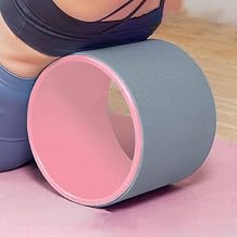 Chirp Wheel Yoga Back Wheel Non-Slip Yoga Wheel for Relaxes Muscles & Weight Loss, Portable Wheel for Back Pain Relief, Lightweight Indoor Massage Wheel for Yoga Dancing Studio Gym(Gray)