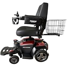 GO Chair Portable Electric Wheelchair l Foldable 20" Wide Seat l Electric Travel Mobility Chair for Adults - Inc. Accessories & (Ruby Red)