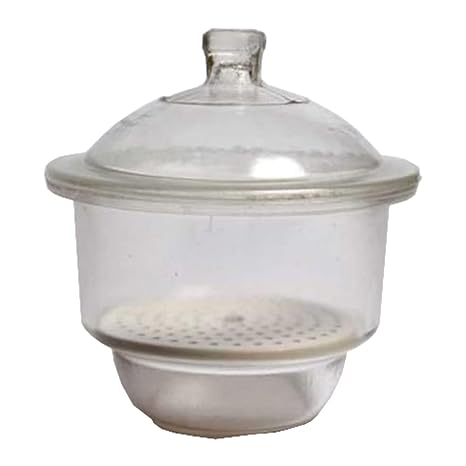 United ScientificTM Desiccator Borosilicate Glass 6" / 150mm, with Porcelain Plate Glass Desiccator with Cover and Porcelain Plate