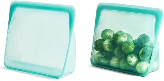 Stasher Reusable Silicone Storage Bags (Mega, Mid) | Leakproof Food Containers