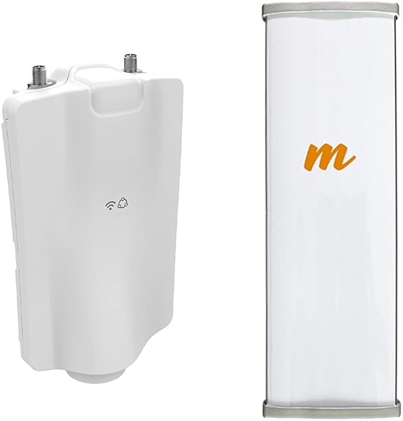 Mimosa A5x Point to MultiPoint Access Point Pre-Configured Connectorized 2x2 700Mbps with Sector Antenna N5-45x2 19dBi Dual-Slant Polarization