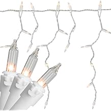Northlight Mini Icicle Incandescent Christmas Lights - Clear - 8.75' White Wire - 150ct