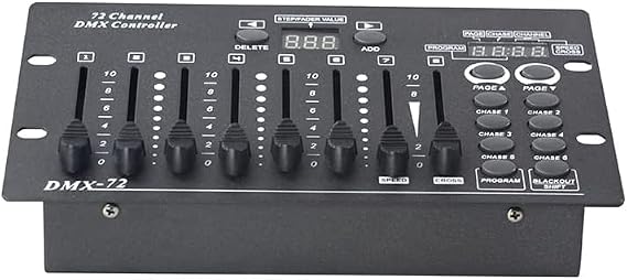 DMX dj Controller,Dmx Console,Portable Mini DMX512 Controller,72CH DMX Console,Controller Panel Use For Editing Program Of Stage Lighting Runing, for DJs Bands Bars Pubs Clubs Family Party